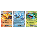 3D Lenticular Sticker - Pokémon - Charizard Blastoise Venusaur EX TCG Card Art