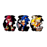 3D Lenticular Sticker - Sonic the Hedgehog - Sonic, Tails and Knuckles