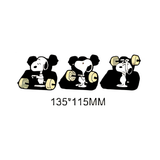 3D Lenticular Sticker - Peanuts - Snoopy Weightlifting
