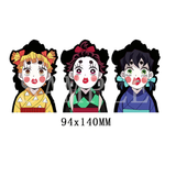 3D Lenticular Sticker - Demon Slayer - Zenitsu, Tanjiro & Inosuke (Geisha Disguise)
