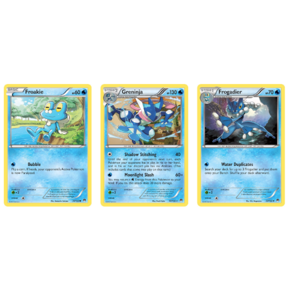 3D Lenticular Sticker - Pokémon - Froakie Frogadier Greninja TCG Cards