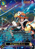 Card Keychain - One Piece - Portgas.D.Ace Character Parallel/Alt Art, foil OP05-001 P