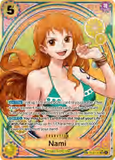Card Keychain - One Piece - Nami Leader Parallel/Alt Art OP01-002