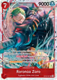 Card Keychain - One Piece - Roronoa Zoro Character Foil, Alt Art OP06-037