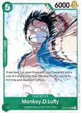 Card Keychain - One Piece - Monkey.D.Luffy Character Basic OP01-003