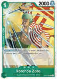 Card Keychain - One Piece - Roronoa Zoro Character OP01-002
