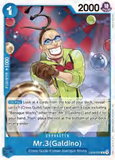 Card Keychain - One Piece - Mr.3(Galdino) Character OP02-094