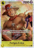 Card Keychain - One Piece - Portgas.D.Ace Character Foil, Alt Art SP01-016