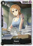 Card Keychain - One Piece - Nami Character Parallel Art Foil ST14-008