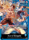 Card Keychain - One Piece - Ace & Newgate Leader Foil, Alt Art OP05-001