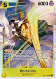 Card Keychain - One Piece - Borsalino Character foil, alt art, Super Rare OP06-004