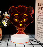 3D Illuminated Art - Pleasant Goat and Big Big Wolf - Little Grey Wolf 3D Illusion LED Night Light 16 Colors