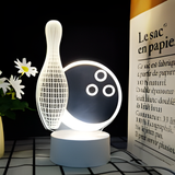 3D LED Night Light - Bowling pin and ball