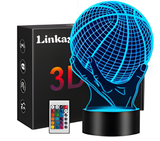 3D Illuminated Art - Hands holding a basketball 3D Illusion LED Night Light 16 Colors