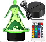 3D Illuminated Art - Soccer Player No. 7 3D Illusion LED Night Light 16 Colors