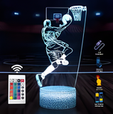 3D LED Night Light - Basketball Player Slam Dunk