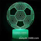 3D Illuminated Art - Soccer Ball 3D Illusion LED Night Light 16 Colors
