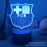 3D Illuminated Art - FC Barcelona - FC Barcelona Crest 3D Illusion LED Night Light 16 Colors