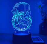 3D Illuminated Art - Basketball Player (Number 23) Dunking 3D Illusion LED Night Light 16 Colors