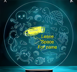 3D Illuminated Art - Sea animals 3D Illusion LED Night Light 16 Colors