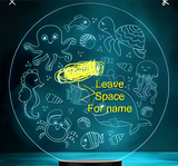 3D LED Night Light - Sea animals