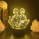 3D Illuminated Art - Detective Conan - Amuro Tooru and Akai Shuuichi cooking 3D Illusion LED Night Light 16 Colors