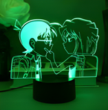 3D Illuminated Art - Detective Conan - Conan Edogawa and Ai Haibara 3D Illusion LED Night Light 16 Colors #7840