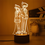 3D Illuminated Art - Detective Conan - Ran Mouri and Shinichi Kudo 3D Illusion LED Night Light 16 Colors