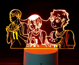3D Illuminated Art - Haikyuu!! - Melon-eating bystanders / Characters eating fruit 3D Illusion LED Night Light 16 Colors