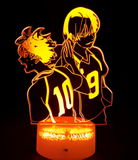 3D Illuminated Art - Haikyuu!! - Hinata Shoyo and Kageyama Tobio 3D Illusion LED Night Light 16 Colors