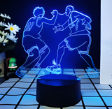 3D Illuminated Art - Slam Dunk - Rukawa Kaede and Sakuragi Hanamichi 3D Illusion LED Night Light 16 Colors