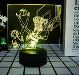 3D Illuminated Art - Slam Dunk - Kaede Rukawa and Hanamichi Sakuragi 3D Illusion LED Night Light 16 Colors