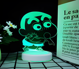 3D Illuminated Art - Crayon Shin-chan - Shin-chan making a funny face 3D Illusion LED Night Light 16 Colors