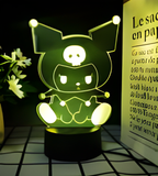3D Illuminated Art - Sanrio - Kuromi 3D Illusion LED Night Light 16 Colors #503