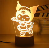3D LED Night Light - Sanrio - Kuromi Maid