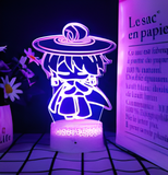 3D Illuminated Art - Sky: Children of the Light - Character with a bamboo hat 3D Illusion LED Night Light 16 Colors