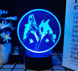 3D Illuminated Art - Sky: Children of the Light - White Bird and Anubis Dragon Bone spirits/characters 3D Illusion LED Night Light 16 Colors