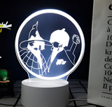 3D LED Night Light - Sky - Two characters: a young boy and a