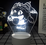 3D Illuminated Art - Eggy Party - Cake Dragon (Geggo) 3D Illusion LED Night Light 16 Colors