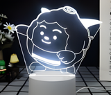 3D Illuminated Art - Eggy Party - Lazy Sheep 3D Illusion LED Night Light 16 Colors