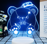 3D Illuminated Art - Eggy Party - Zai Zai Bear 3D Illusion LED Night Light 16 Colors