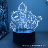 3D Illuminated Art - Jujutsu Kaisen - Main characters group photo 3D Illusion LED Night Light 16 Colors