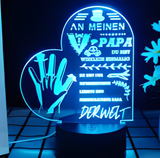3D Illuminated Art - Heartfelt message for Dad 3D Illusion LED Night Light 16 Colors