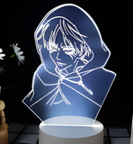 3D Illuminated Art - Attack on Titan - Eren Yeager 3D Illusion LED Night Light 16 Colors #9606