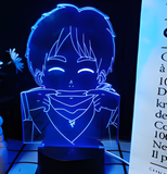 3D Illuminated Art - Attack on Titan - Eren (chibi, pulling mouth) 3D Illusion LED Night Light 16 Colors