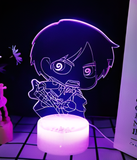 3D Illuminated Art - Attack on Titan - Eren Yeager (chibi) 3D Illusion LED Night Light 16 Colors