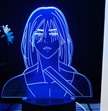 3D Illuminated Art - Attack on Titan - Eren (Long Hair) 3D Illusion LED Night Light 16 Colors