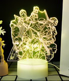 3D Illuminated Art - Attack on Titan - Main characters group shot 3D Illusion LED Night Light 16 Colors