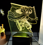 3D Illuminated Art - Attack on Titan - Levi Ackerman 3D Illusion LED Night Light 16 Colors #9618