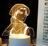 3D Illuminated Art - Attack on Titan - Levi Ackerman 3D Illusion LED Night Light 16 Colors #9619